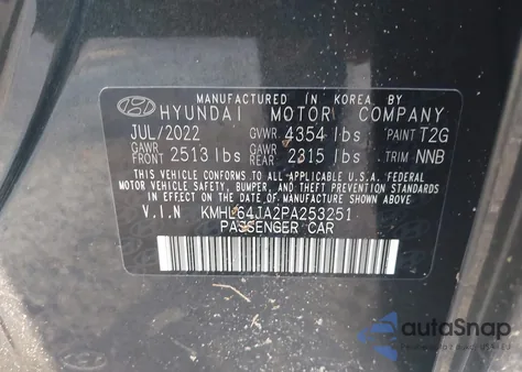 2023 Hyundai Sonata Sel из США, поврежденный, VIN KMHL64JA2PA253251